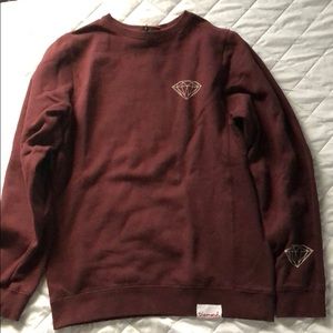 Diamond Burgundy Crew Neck Sweatshirt